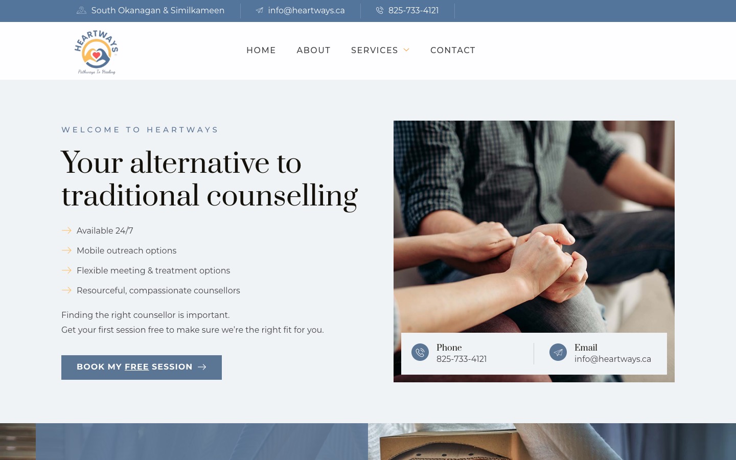 The current homepage